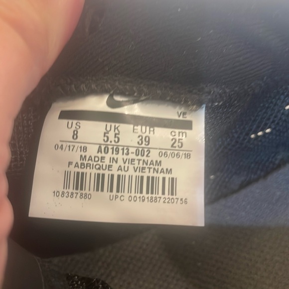 Nike zoom running athletic shoes black lightweight sneakers walking women size 8 - Picture 11 of 12